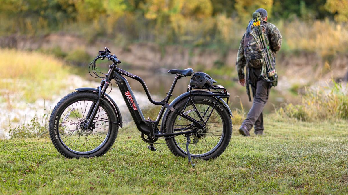 Electric hunting bike with insurance coverage details"